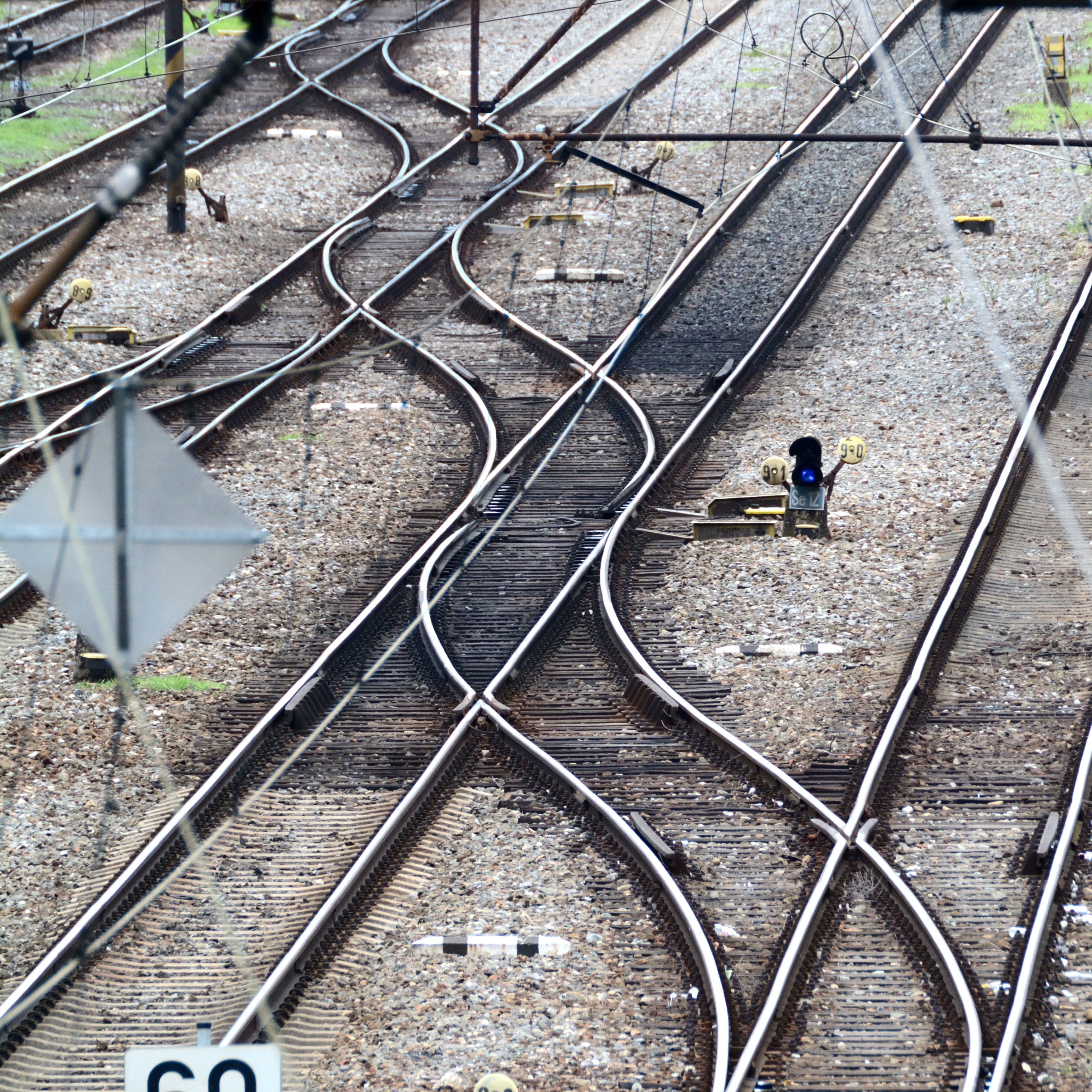 railway tracks and train